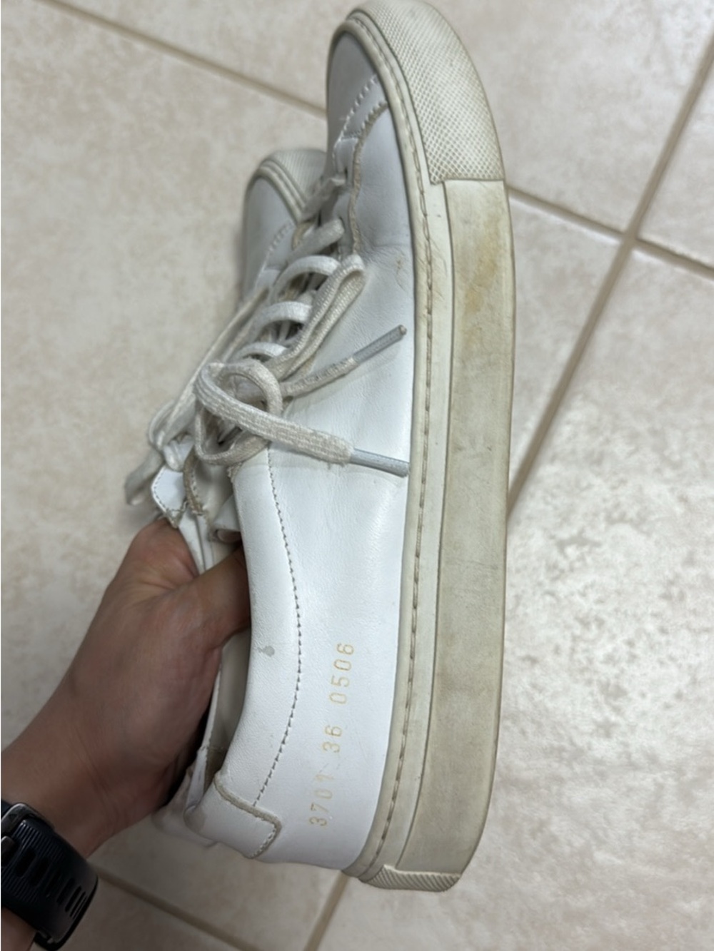 Common Projects White Leather Low-Top Sneakers
